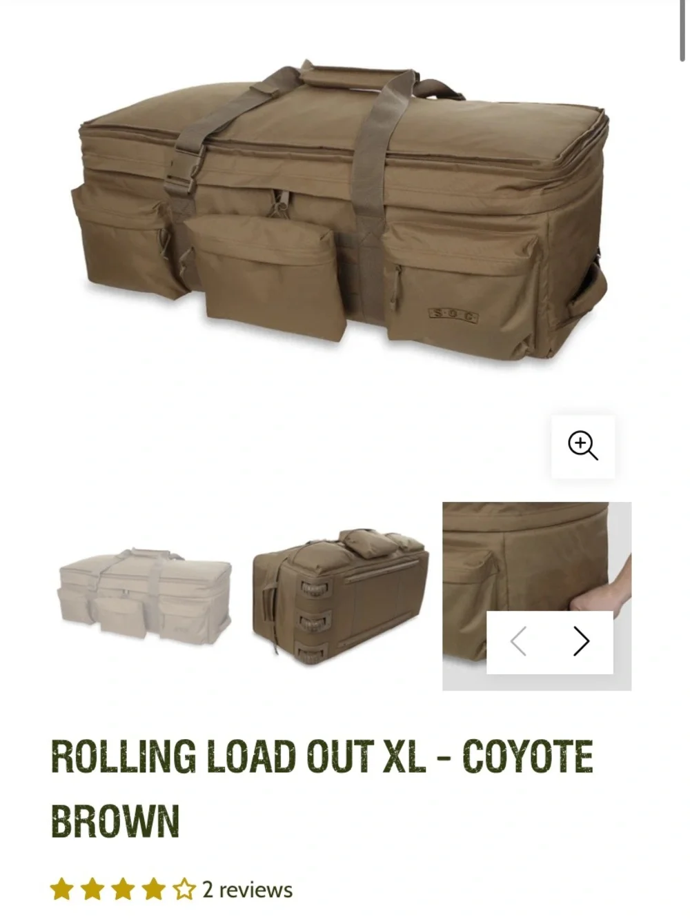 Sandpiper of California rolling loadout and deployment bag XL
